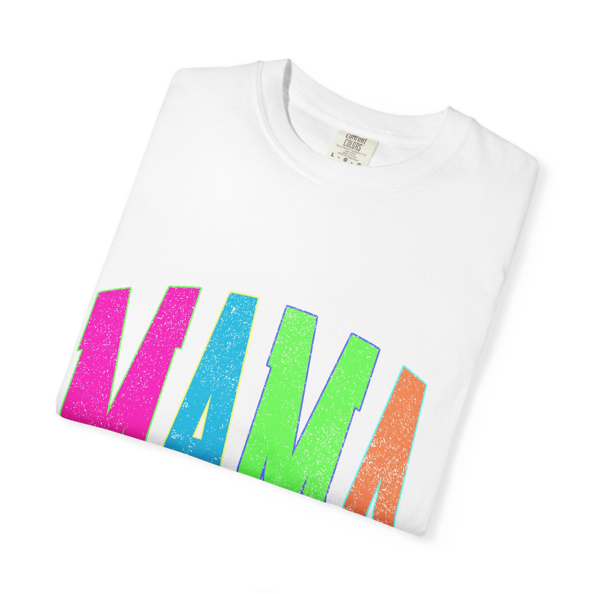 Mama Colorblock Tee — Bright Retro "MAMA" Graphic Shirt for Moms | Mother's Day Gift