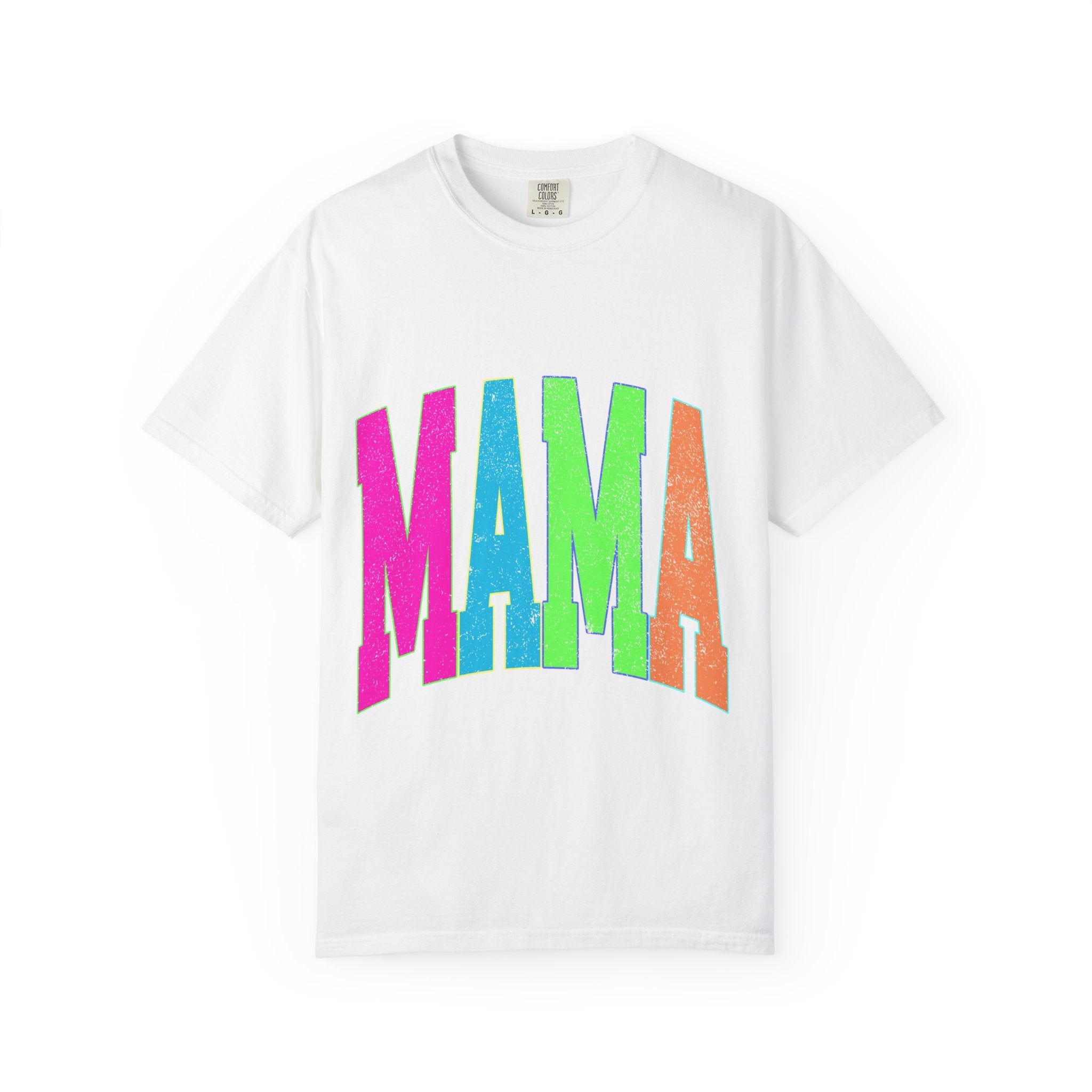 Mama Colorblock Tee — Bright Retro "MAMA" Graphic Shirt for Moms | Mother's Day Gift