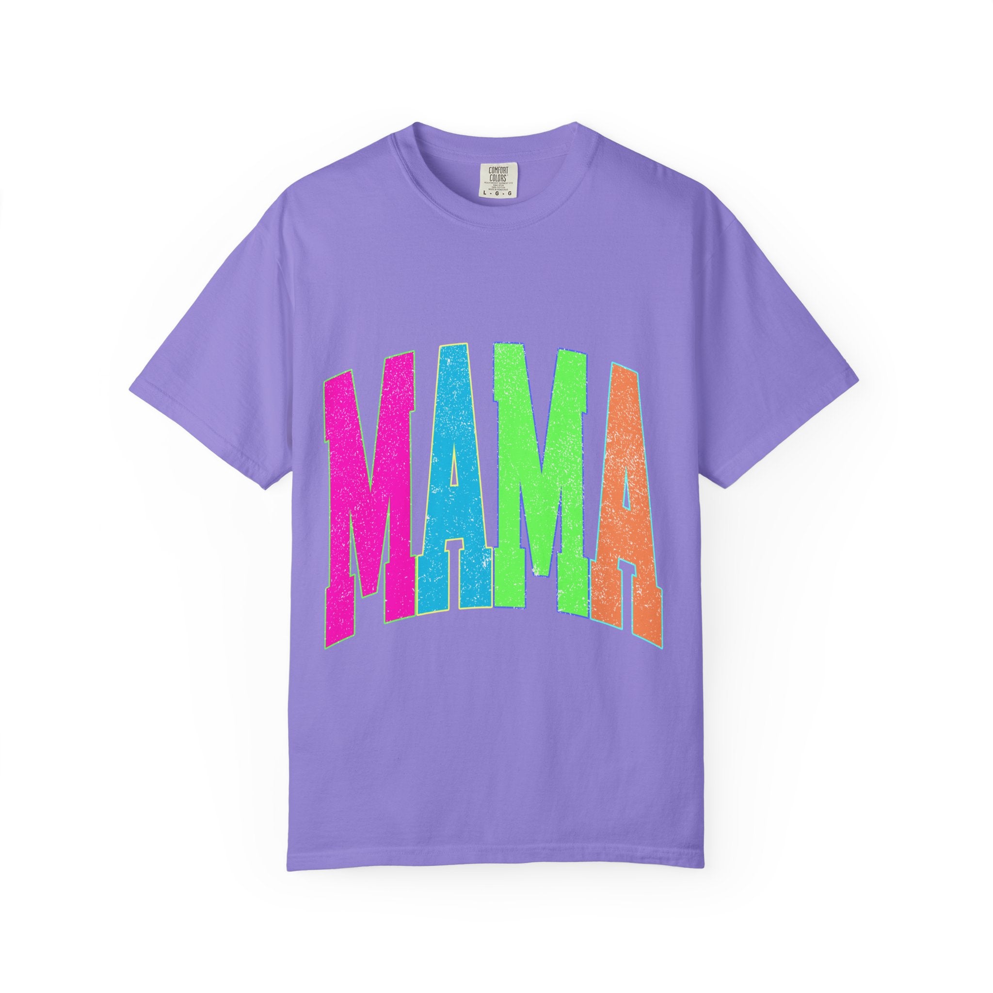 Mama Colorblock Tee — Bright Retro "MAMA" Graphic Shirt for Moms | Mother's Day Gift